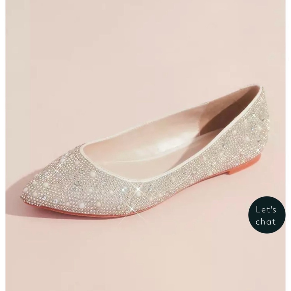 Elegant Silver Rhinestone Flats
